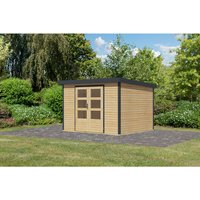 KARIBU Gartenhaus »Osterby 5 A«, BxHxT: 320,5 x 209 x 242 cm (Außenmaße inkl. Dachüberstand), Wandstärke 19 mm - braun |  Fichte  |  7,21 m² KARIBU Gartenhaus »Osterby 5 A«, BxHxT: 320,5 x 209 x 242 cm (Außenmaße inkl. Dachüberstand), Wandstärke 19 mm - braun |  Fichte  |  7,21 m²