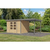 KARIBU Gartenhaus »Osterby 5 A«, BxHxT: 536,5 x 209 x 242 cm (Außenmaße inkl. Dachüberstand), Wandstärke 19 mm – braun KARIBU Gartenhaus »Osterby 5 A«, BxHxT: 536,5 x 209 x 242 cm (Außenmaße inkl. Dachüberstand), Wandstärke 19 mm – braun