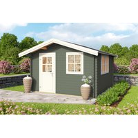 Mr. GARDENER Gartenhaus »Spree«, (BxT): 300 x 300 cm (Aufstellmaß), 28 mm Wandstärke, grüngrau/weiss – gruen Mr. GARDENER Gartenhaus »Spree«, (BxT): 300 x 300 cm (Aufstellmaß), 28 mm Wandstärke, grüngrau/weiss – gruen