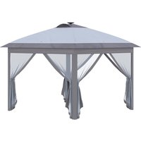 Outsunny Pavillon, LxBxH: 330 x 330 x 288 cm – grau Outsunny Pavillon, LxBxH: 330 x 330 x 288 cm – grau