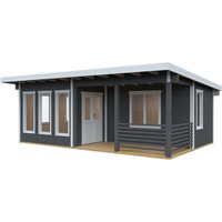 SKANHOLZ Gartenhaus »Arnheim«, BxHxT: 720 cm x x 539 (Außenmaße inkl. Dachüberstand) - grau |  Fichte  |  29,75 m² SKANHOLZ Gartenhaus »Arnheim«, BxHxT: 720 cm x x 539 (Außenmaße inkl. Dachüberstand) - grau |  Fichte  |  29,75 m²