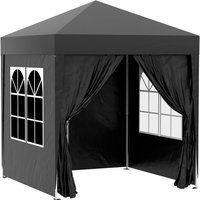Outsunny Pavillon, LxBxH: 200 x 200 x 245 cm – schwarz Outsunny Pavillon, LxBxH: 200 x 200 x 245 cm – schwarz