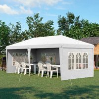 Outsunny Pavillon, LxBxH: 585 x 295 x 270 cm – weiss Outsunny Pavillon, LxBxH: 585 x 295 x 270 cm – weiss