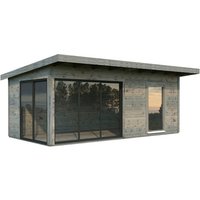 PALMAKO Gartenhaus »Andrea Slide Plus«, B x H x L: 595 x 264 x 300 cm, Grau, tauchgrundiert PALMAKO Gartenhaus »Andrea Slide Plus«, B x H x L: 595 x 264 x 300 cm, Grau, tauchgrundiert