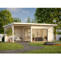 PALMAKO Gartenhaus »Andrea Slide«, B x H x L:  693 x 264 x 300 cm, naturbelassen, unbehandelt - braun |  Holz  |  19,1 m² PALMAKO Gartenhaus »Andrea Slide«, B x H x L:  693 x 264 x 300 cm, naturbelassen, unbehandelt - braun |  Holz  |  19,1 m²
