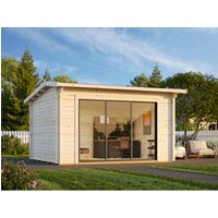 PALMAKO Gartenhaus »Ines Slide Plus«, B x H x L:  390 x 250 x 300 cm, naturbelassen, unbehandelt - braun |  Holz  |  11,1 m² PALMAKO Gartenhaus »Ines Slide Plus«, B x H x L:  390 x 250 x 300 cm, naturbelassen, unbehandelt - braun |  Holz  |  11,1 m²