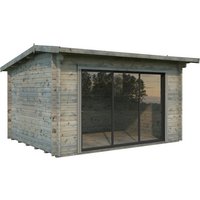 PALMAKO Gartenhaus »Ines Slide Plus«, B x H x L:  390 x 250 x 300 cm, Grau, tauchgrundiert |  Holz  |  11,1 m² PALMAKO Gartenhaus »Ines Slide Plus«, B x H x L:  390 x 250 x 300 cm, Grau, tauchgrundiert |  Holz  |  11,1 m²
