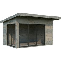 PALMAKO Gartenhaus »Andrea Slide Plus«, B x H x L: 390 x 264 x 300 cm, Grau, tauchgrundiert PALMAKO Gartenhaus »Andrea Slide Plus«, B x H x L: 390 x 264 x 300 cm, Grau, tauchgrundiert