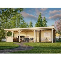 PALMAKO Pavillon »Lenna Set 416 Slide«, BxHxT: 876 x 245 x 300 cm, naturbelassen – braun PALMAKO Pavillon »Lenna Set 416 Slide«, BxHxT: 876 x 245 x 300 cm, naturbelassen – braun