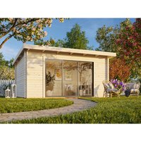PALMAKO Gartenhaus »Lea Slide«, B x H x L: 450 x 244 x 330 cm, naturbelassen, unbehandelt – braun PALMAKO Gartenhaus »Lea Slide«, B x H x L: 450 x 244 x 330 cm, naturbelassen, unbehandelt – braun