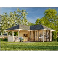 PALMAKO Pavillon »Bianca Set 210 Slide«, BxHxT: 588 x 319 x 588 cm, transparent tauchgrundiert – braun PALMAKO Pavillon »Bianca Set 210 Slide«, BxHxT: 588 x 319 x 588 cm, transparent tauchgrundiert – braun