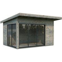 PALMAKO Gartenhaus »Andrea Slide«, B x H x L: 390 x 264 x 300 cm, Grau, tauchgrundiert PALMAKO Gartenhaus »Andrea Slide«, B x H x L: 390 x 264 x 300 cm, Grau, tauchgrundiert