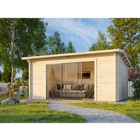 PALMAKO Gartenhaus »Ines Slide«, B x H x L:  480 x 250 x 300 cm, naturbelassen, unbehandelt - braun |  Holz  |  13,7 m² PALMAKO Gartenhaus »Ines Slide«, B x H x L:  480 x 250 x 300 cm, naturbelassen, unbehandelt - braun |  Holz  |  13,7 m²