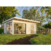 PALMAKO Gartenhaus »Andrea Slide«, B x H x L: 595 x 264 x 300 cm, naturbelassen, unbehandelt – braun PALMAKO Gartenhaus »Andrea Slide«, B x H x L: 595 x 264 x 300 cm, naturbelassen, unbehandelt – braun