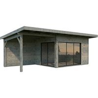 PALMAKO Gartenhaus »Andrea Slide Plus«, B x H x L: 693 x 264 x 300 cm, Grau, tauchgrundiert PALMAKO Gartenhaus »Andrea Slide Plus«, B x H x L: 693 x 264 x 300 cm, Grau, tauchgrundiert