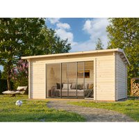 PALMAKO Gartenhaus »Ines Slide Plus«, B x H x L: 480 x 250 x 300 cm, naturbelassen, unbehandelt – braun PALMAKO Gartenhaus »Ines Slide Plus«, B x H x L: 480 x 250 x 300 cm, naturbelassen, unbehandelt – braun