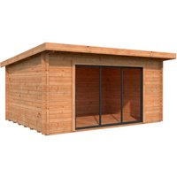 PALMAKO Gartenhaus »Lea Slide«, B x H x L:  450 x 244 x 330 cm, Braun, tauchgrundiert |  Holz  |  14,2 m² PALMAKO Gartenhaus »Lea Slide«, B x H x L:  450 x 244 x 330 cm, Braun, tauchgrundiert |  Holz  |  14,2 m²