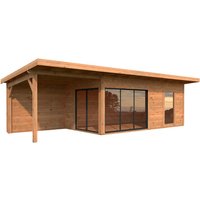 PALMAKO Gartenhaus »Andrea Slide«, B x H x L: 898 x 264 x 300 cm, Braun, tauchgrundiert | Holz | 25 m² PALMAKO Gartenhaus »Andrea Slide«, B x H x L: 898 x 264 x 300 cm, Braun, tauchgrundiert | Holz | 25 m²