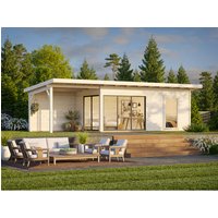 PALMAKO Gartenhaus »Andrea Slide«, B x H x L: 898 x 264 x 300 cm, naturbelassen, tauchgrundiert – braun PALMAKO Gartenhaus »Andrea Slide«, B x H x L: 898 x 264 x 300 cm, naturbelassen, tauchgrundiert – braun