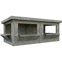 PALMAKO Marktstand »Lenna Set 312«, B x H x L: 588 x 245 x 300 cm, Grau, tauchgrundiert | Holz | 16,6 m² PALMAKO Marktstand »Lenna Set 312«, B x H x L: 588 x 245 x 300 cm, Grau, tauchgrundiert | Holz | 16,6 m²