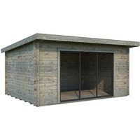 PALMAKO Gartenhaus »Lea Slide Plus«, B x H x L:  450 x 244 x 330 cm, Grau, tauchgrundiert |  Holz  |  14,2 m² PALMAKO Gartenhaus »Lea Slide Plus«, B x H x L:  450 x 244 x 330 cm, Grau, tauchgrundiert |  Holz  |  14,2 m²