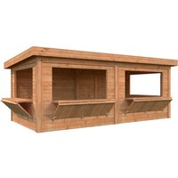 PALMAKO Marktstand »Lenna Set 312«, B x H x L: 588 x 245 x 300 cm, Braun, tauchgrundiert | Holz | 16,6 m² PALMAKO Marktstand »Lenna Set 312«, B x H x L: 588 x 245 x 300 cm, Braun, tauchgrundiert | Holz | 16,6 m²