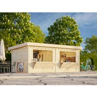 PALMAKO Marktstand »Lenna Set 311«, B x H x L:  588 x 245 x 300 cm, naturbelassen, tauchgrundiert – braun PALMAKO Marktstand »Lenna Set 311«, B x H x L:  588 x 245 x 300 cm, naturbelassen, tauchgrundiert – braun