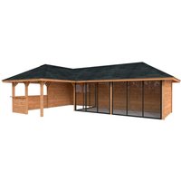 PALMAKO Pavillon »Bianca Set 220 Slide«, BxHxT: 876 x 319 x 588 cm, Braun PALMAKO Pavillon »Bianca Set 220 Slide«, BxHxT: 876 x 319 x 588 cm, Braun