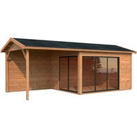 PALMAKO Ferienhaus »Amanda«, Aufstellmaße BxTxH: 712 x 340 x 280 cm, tauchgrundiert, Holz – braun | Fichte PALMAKO Ferienhaus »Amanda«, Aufstellmaße BxTxH: 712 x 340 x 280 cm, tauchgrundiert, Holz – braun | Fichte