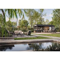 PALMAKO Ferienhaus »Amanda«, Aufstellmaße BxTxH: 917 x 340 x 280 cm, lackiert, Holz – grau | Fichte PALMAKO Ferienhaus »Amanda«, Aufstellmaße BxTxH: 917 x 340 x 280 cm, lackiert, Holz – grau | Fichte