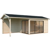 PALMAKO Gartenhaus »Amanda«, Aufstellmaße BxTxH: 712 x 340 x 280 cm, unbehandelt, Holz - braun |  Fichte PALMAKO Gartenhaus »Amanda«, Aufstellmaße BxTxH: 712 x 340 x 280 cm, unbehandelt, Holz - braun |  Fichte