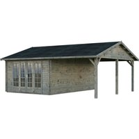 PALMAKO Gartenhaus »Irene«, Aufstellmaße BxTxH: 703 x 619 x 316 cm, tauchgrundiert, Holz – grau PALMAKO Gartenhaus »Irene«, Aufstellmaße BxTxH: 703 x 619 x 316 cm, tauchgrundiert, Holz – grau