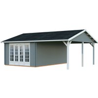 PALMAKO Gartenhaus »Irene«, Aufstellmaße BxTxH: 703 x 619 x 316 cm, lackiert, Holz – grau PALMAKO Gartenhaus »Irene«, Aufstellmaße BxTxH: 703 x 619 x 316 cm, lackiert, Holz – grau