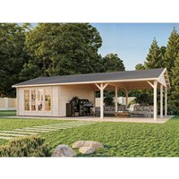 PALMAKO Gartenhaus »Irene«, Aufstellmaße BxTxH: 1006 x 619 x 316 cm, unbehandelt, Holz - braun |  Fichte PALMAKO Gartenhaus »Irene«, Aufstellmaße BxTxH: 1006 x 619 x 316 cm, unbehandelt, Holz - braun |  Fichte