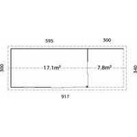 PALMAKO Ferienhaus »Amanda«, Aufstellmaße BxTxH: 917 x 340 x 280 cm, tauchgrundiert, Holz – braun | Fichte PALMAKO Ferienhaus »Amanda«, Aufstellmaße BxTxH: 917 x 340 x 280 cm, tauchgrundiert, Holz – braun | Fichte