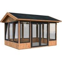 PALMAKO Pavillon »Isabella«, Aufstellmaße BxTxH: 465 x 367 x 297 cm, tauchgrundiert, Holz – braun PALMAKO Pavillon »Isabella«, Aufstellmaße BxTxH: 465 x 367 x 297 cm, tauchgrundiert, Holz – braun