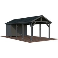 PALMAKO Carport »Robert«, Aufstellmaße BxTxH: 361 x 764 x 301 cm, lackiert, Holz – grau PALMAKO Carport »Robert«, Aufstellmaße BxTxH: 361 x 764 x 301 cm, lackiert, Holz – grau