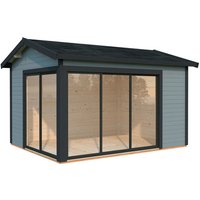 PALMAKO Gartenhaus »Amanda«, Aufstellmaße BxTxH: 434 x 340 x 280 cm, lackiert, Holz - grau |  Fichte PALMAKO Gartenhaus »Amanda«, Aufstellmaße BxTxH: 434 x 340 x 280 cm, lackiert, Holz - grau |  Fichte