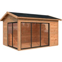 PALMAKO Gartenhaus »Amanda«, Aufstellmaße BxTxH: 434 x 340 x 280 cm, tauchgrundiert, Holz - braun PALMAKO Gartenhaus »Amanda«, Aufstellmaße BxTxH: 434 x 340 x 280 cm, tauchgrundiert, Holz - braun