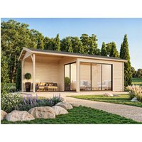 PALMAKO Gartenhaus »Amanda«, Aufstellmaße BxTxH: 712 x 340 x 280 cm, tauchgrundiert, Holz – braun PALMAKO Gartenhaus »Amanda«, Aufstellmaße BxTxH: 712 x 340 x 280 cm, tauchgrundiert, Holz – braun