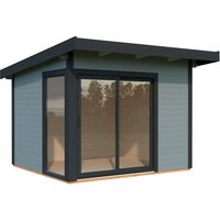 PALMAKO Ferienhaus »Andrea«, Aufstellmaße BxTxH: 340 x 352 x 249 cm, lackiert, Holz – grau | Fichte PALMAKO Ferienhaus »Andrea«, Aufstellmaße BxTxH: 340 x 352 x 249 cm, lackiert, Holz – grau | Fichte