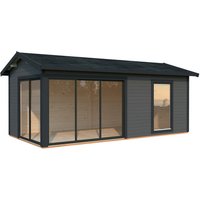 PALMAKO Gartenhaus »Amanda«, Aufstellmaße BxTxH: 639 x 340 x 280 cm, lackiert, Holz - grau | Fichte PALMAKO Gartenhaus »Amanda«, Aufstellmaße BxTxH: 639 x 340 x 280 cm, lackiert, Holz - grau | Fichte