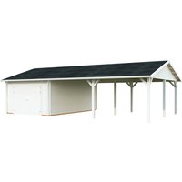 PALMAKO Garage »Roger«, Aufstellmaße BxTxH: 1006 x 619 x 316 cm, Blockbohlensystem, Holz – weiss PALMAKO Garage »Roger«, Aufstellmaße BxTxH: 1006 x 619 x 316 cm, Blockbohlensystem, Holz – weiss