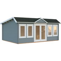 PALMAKO Gartenhaus »Claudia«, Aufstellmaße BxTxH: 578 x 425 x 249 cm, lackiert, Holz – grau PALMAKO Gartenhaus »Claudia«, Aufstellmaße BxTxH: 578 x 425 x 249 cm, lackiert, Holz – grau