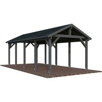 PALMAKO Carport »Robert«, Aufstellmaße BxTxH: 361 x 764 x 301 cm, lackiert, Holz – grau PALMAKO Carport »Robert«, Aufstellmaße BxTxH: 361 x 764 x 301 cm, lackiert, Holz – grau