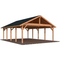 PALMAKO Carport »Robert«, Aufstellmaße BxTxH: 637 x 764 x 363 cm, tauchgrundiert, Holz – braun PALMAKO Carport »Robert«, Aufstellmaße BxTxH: 637 x 764 x 363 cm, tauchgrundiert, Holz – braun