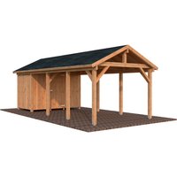 PALMAKO Carport »Robert«, Aufstellmaße BxTxH: 361 x 764 x 301 cm, tauchgrundiert, Holz – braun PALMAKO Carport »Robert«, Aufstellmaße BxTxH: 361 x 764 x 301 cm, tauchgrundiert, Holz – braun