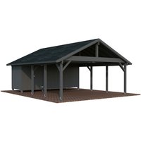 PALMAKO Carport »Robert«, Aufstellmaße BxTxH: 637 x 764 x 363 cm, lackiert, Holz – grau PALMAKO Carport »Robert«, Aufstellmaße BxTxH: 637 x 764 x 363 cm, lackiert, Holz – grau