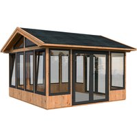 PALMAKO Pavillon »Isabella«, Aufstellmaße BxTxH: 465 x 465 x 315 cm, tauchgrundiert, Holz – braun PALMAKO Pavillon »Isabella«, Aufstellmaße BxTxH: 465 x 465 x 315 cm, tauchgrundiert, Holz – braun