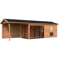 PALMAKO Gartenhaus »Amanda«, Aufstellmaße BxTxH: 917 x 340 x 280 cm, tauchgrundiert, Holz - braun | Fichte PALMAKO Gartenhaus »Amanda«, Aufstellmaße BxTxH: 917 x 340 x 280 cm, tauchgrundiert, Holz - braun | Fichte